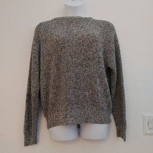 St John's Bay Women's Beige and Black Knit Sweater (42-44)